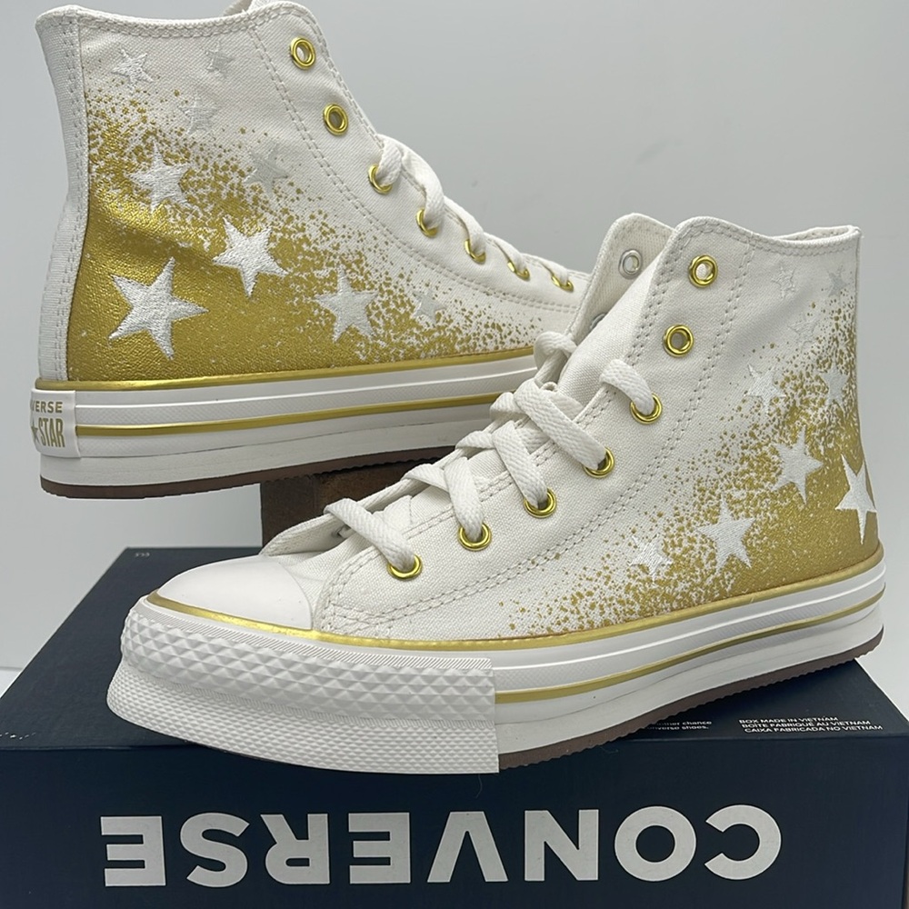 Converse WMNS High-Top Sneakers A12877C
CTAS EVA LIFT HI
VINTAGE WHITE/GOLD - Picture 10 of 16
